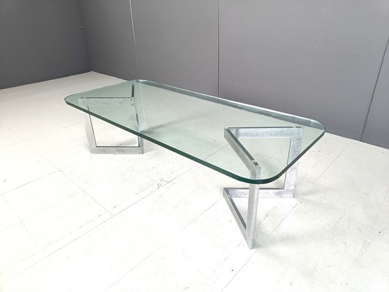 Image 1 of Chromen salontafel van Roche Bobois, 1980S