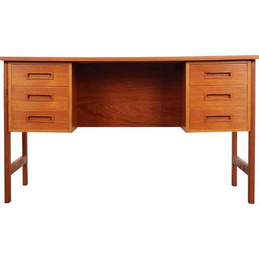 Teakhouten bureau, Deens ontwerp, jaren 1970, productie: Denemarken