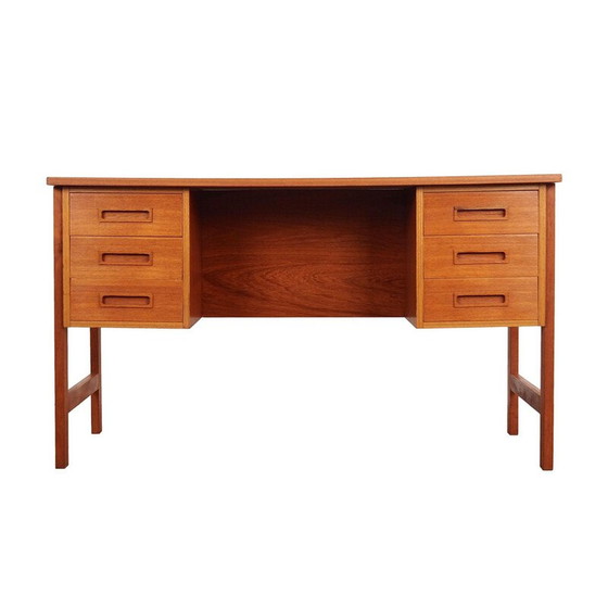 Image 1 of Teakhouten bureau, Deens ontwerp, jaren 1970, productie: Denemarken