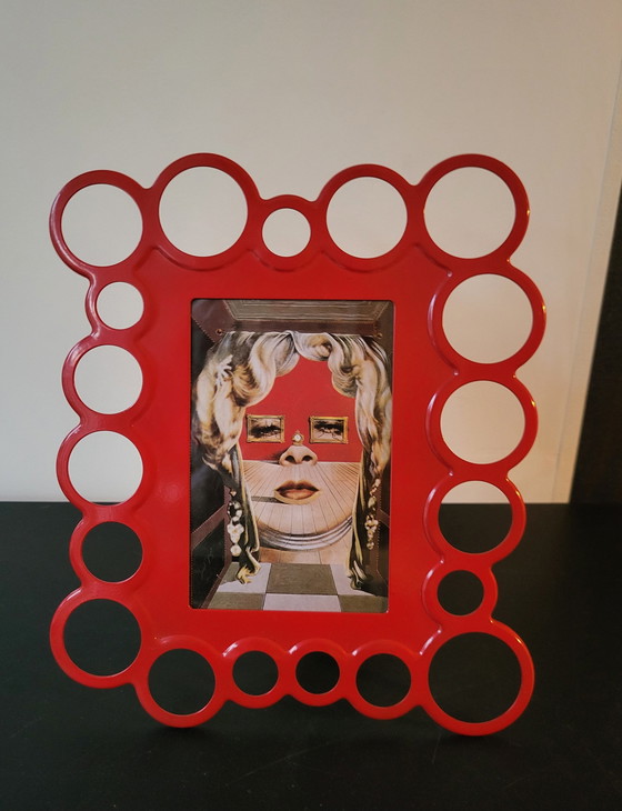 Image 1 of Vintage IKEA Fotolijstje Rood in Pop-Art Style