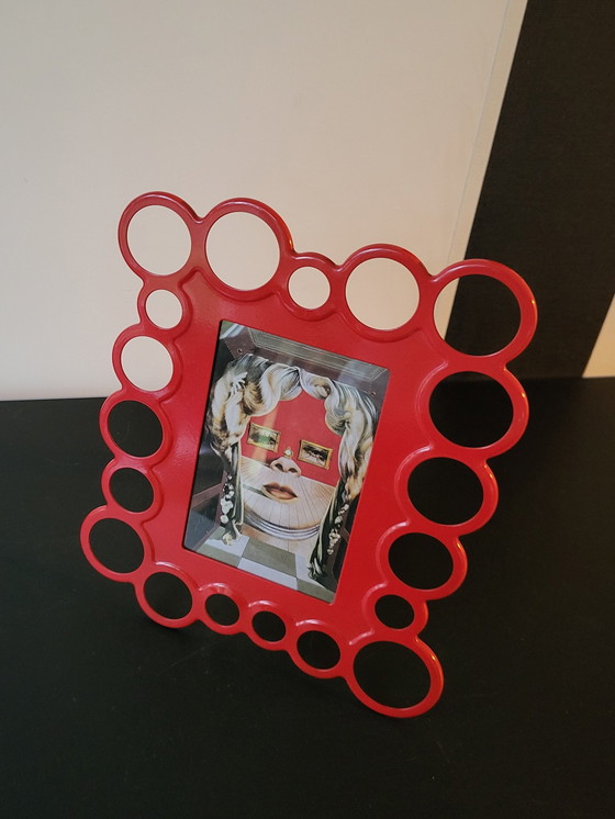 Image 1 of Vintage IKEA Fotolijstje Rood in Pop-Art Style