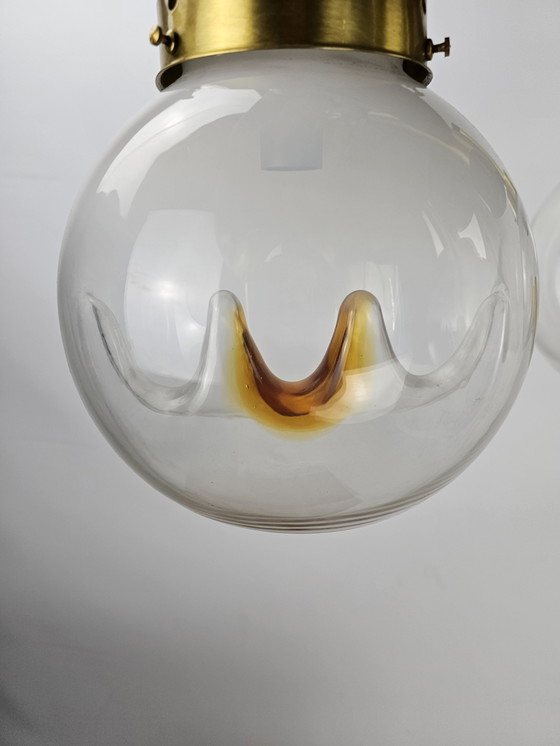 Image 1 of Hanglamp Italiaans Murano glas Mazzega Bollen