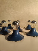 Artemide blauwe plafondspots model 'Teti' van Vico Magistretti