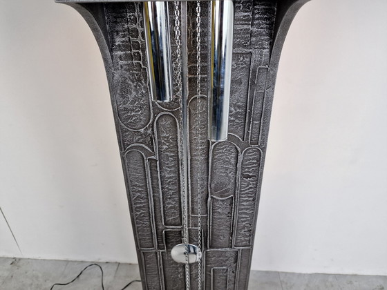 Image 1 of Vintage brutalistische staande klok