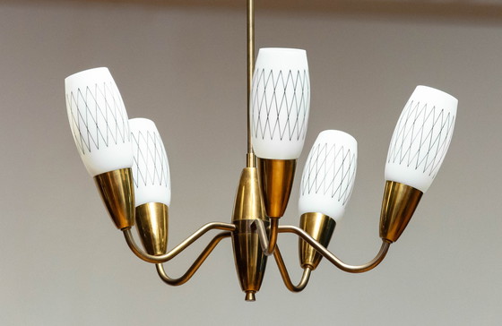 Image 1 of Vintage hanglamp / kroonluchter