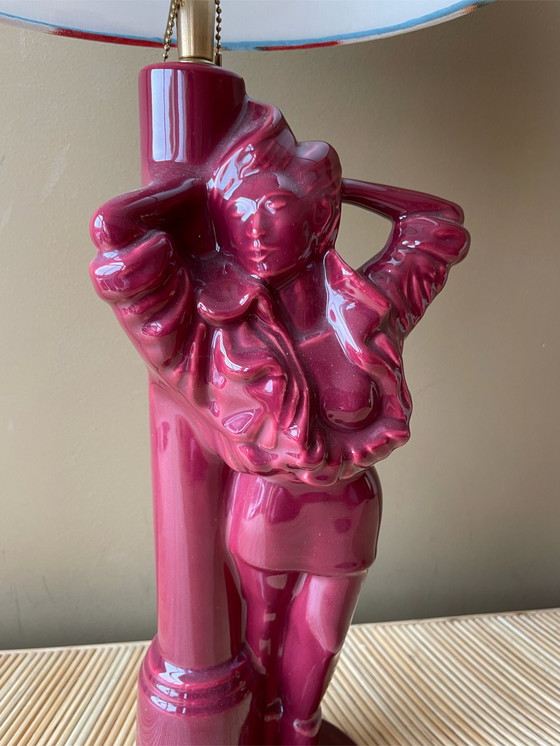 Image 1 of Vintage dameslamp in bordeauxrood