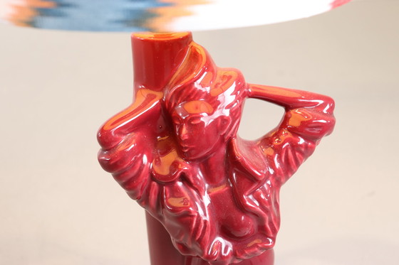 Image 1 of Vintage dameslamp in bordeauxrood