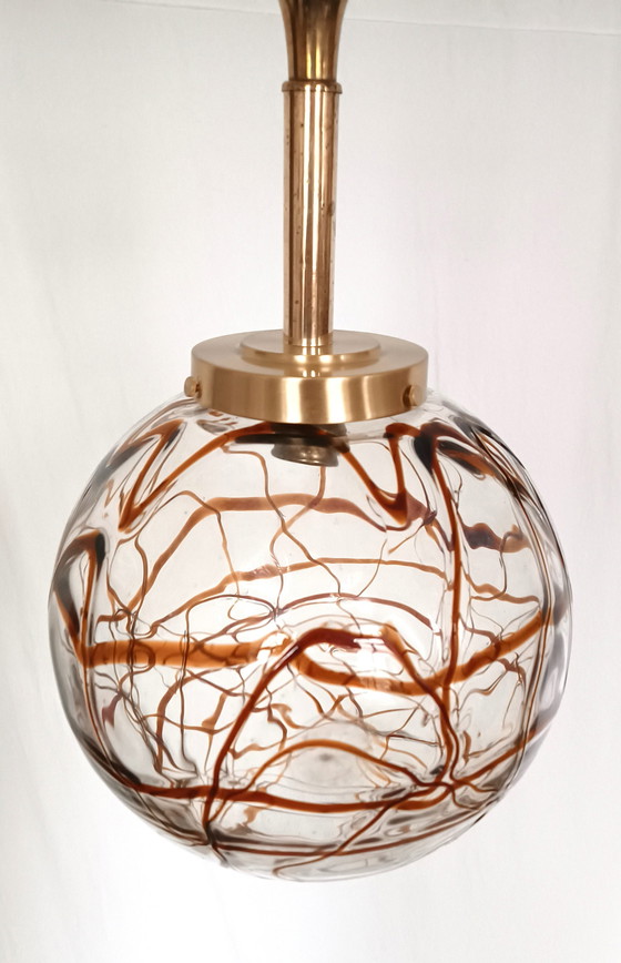 Image 1 of `space age grote glazen bol lamp 