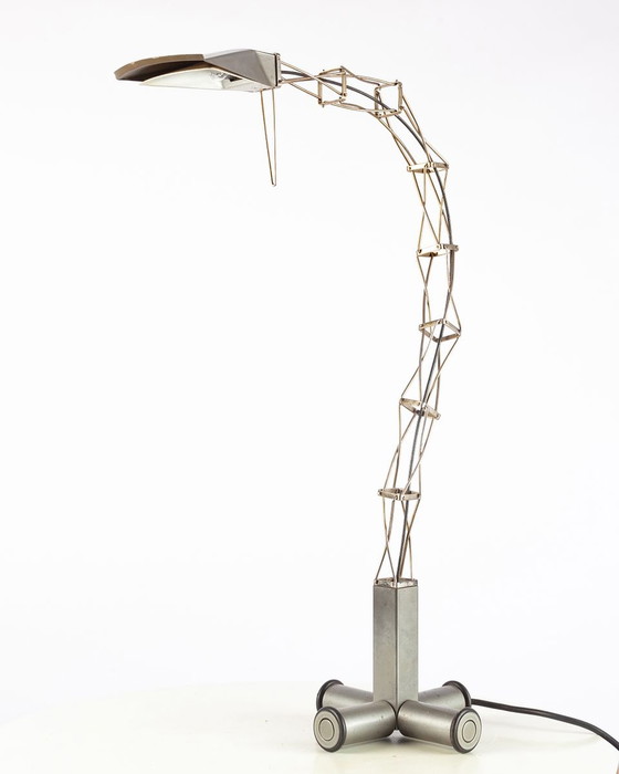 Image 1 of Bureaulamp met gelede Metaal armen van Jacob Kaufmann, jaren 80