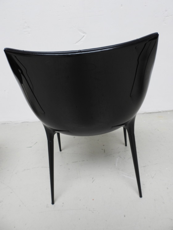 Image 1 of 4 zwart lederen Cassina stoelen