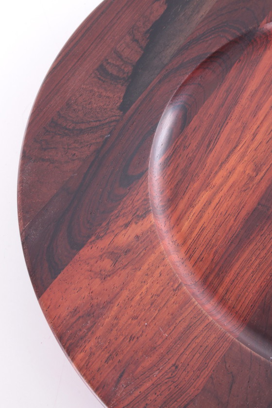 Image 1 of Vintage Palissander groot houten onderbord Denemarken, 1960s