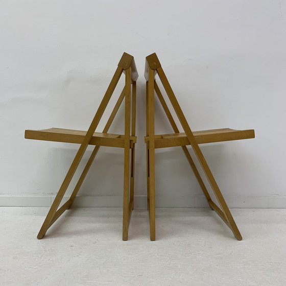 Image 1 of Set van 2 Aldo Jacober voor Alberto Bazzani klapstoelen, jaren 1960