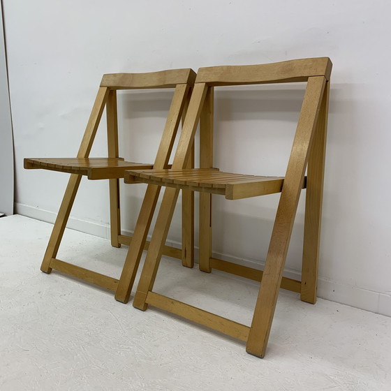 Image 1 of Set van 2 Aldo Jacober voor Alberto Bazzani klapstoelen, jaren 1960