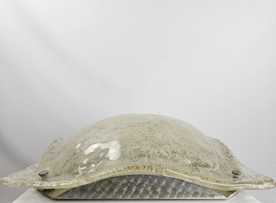 Image 1 of Plafond Lamp Of Wandlamp Van Dik Ijsglas Italiaans