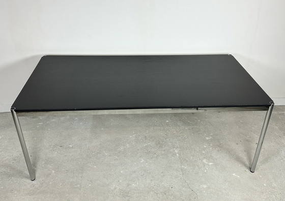 Image 1 of Usm Haller T59 Zwart Laminaat en Chroom Stalen Tafel
