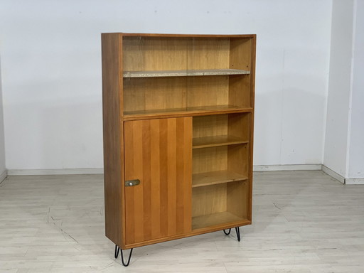 Mid Century hoge plank boekenkast vintage