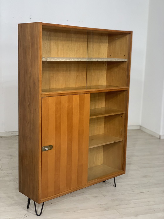 Image 1 of Mid Century hoge plank boekenkast vintage