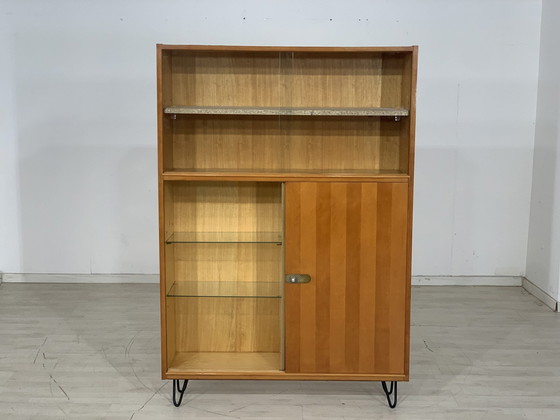 Image 1 of Mid Century hoge plank boekenkast vintage