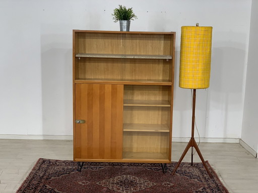 Mid Century hoge plank boekenkast vintage