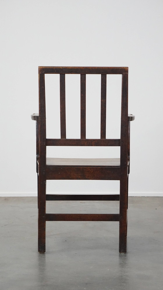 Image 1 of Eikenhouten Side Chair Met Armleuningen