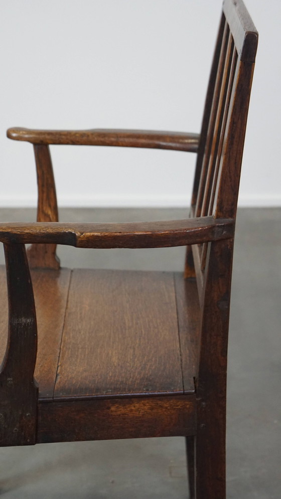 Image 1 of Eikenhouten Side Chair Met Armleuningen