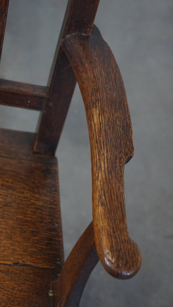 Image 1 of Eikenhouten Side Chair Met Armleuningen