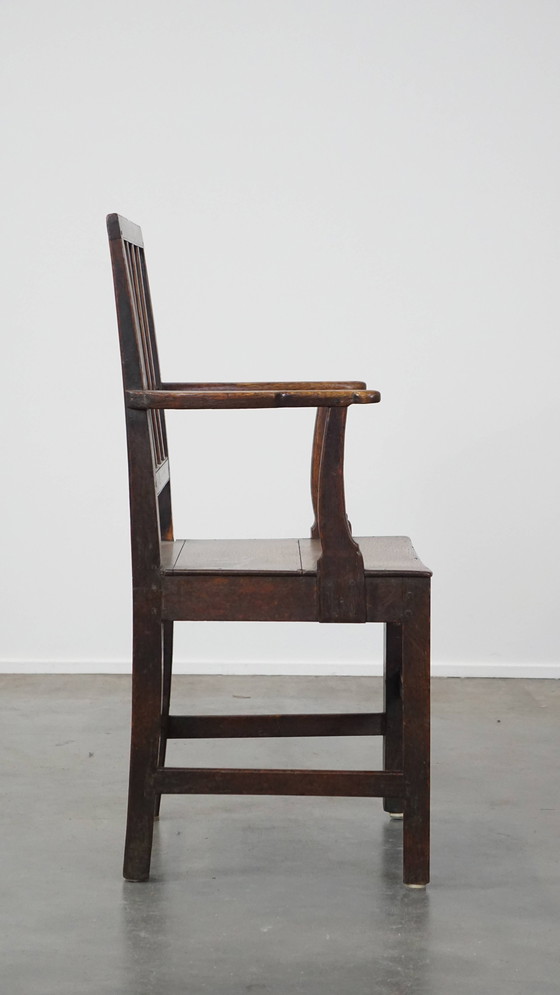 Image 1 of Eikenhouten Side Chair Met Armleuningen