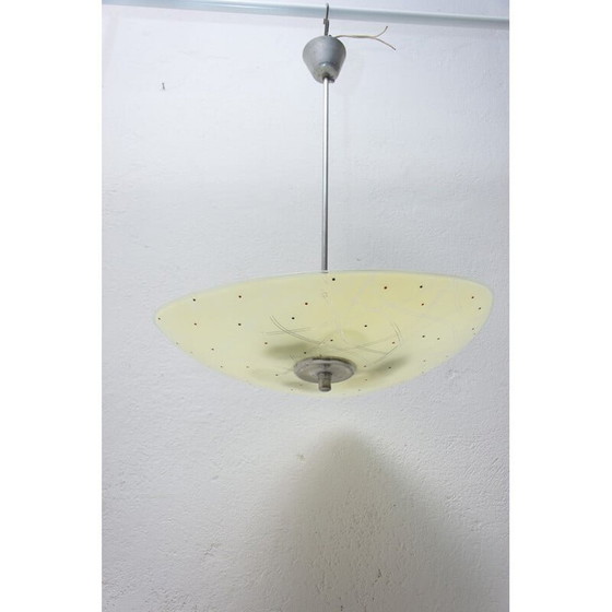 Image 1 of Vintage glazen ophanging, Tsjecho-Slowakije 1960