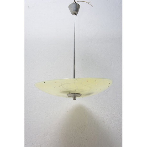 Image 1 of Vintage glazen ophanging, Tsjecho-Slowakije 1960