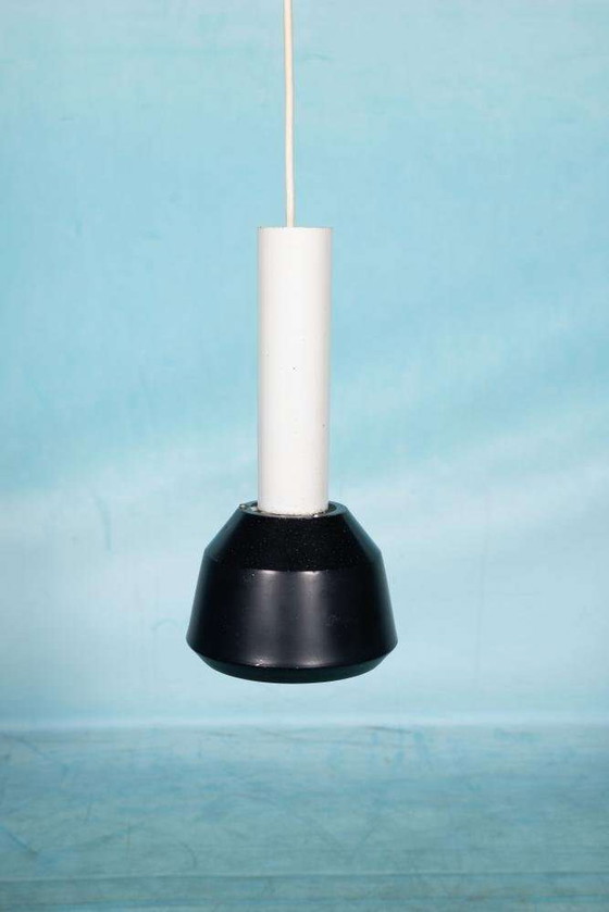 Image 1 of Vintage design jaren hanglamp, zwart-wit retro sfeerlampje