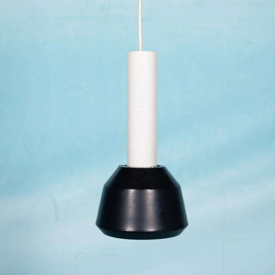 Image 1 of Vintage design jaren hanglamp, zwart-wit retro sfeerlampje