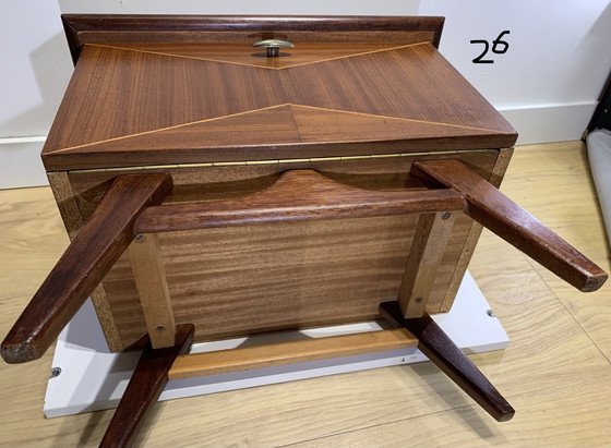 Image 1 of 2x Mid-Century Nachtkastje Teak