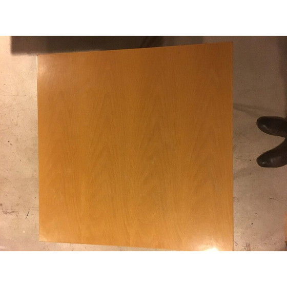 Image 1 of Vierkante tafel met spanpoten in essenhout van Piet Hein Eek voor Fritz Hansen, 1970