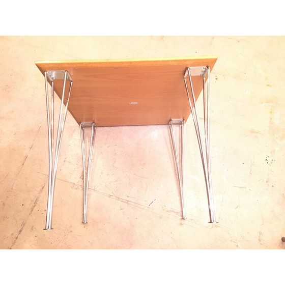Image 1 of Vierkante tafel met spanpoten in essenhout van Piet Hein Eek voor Fritz Hansen, 1970