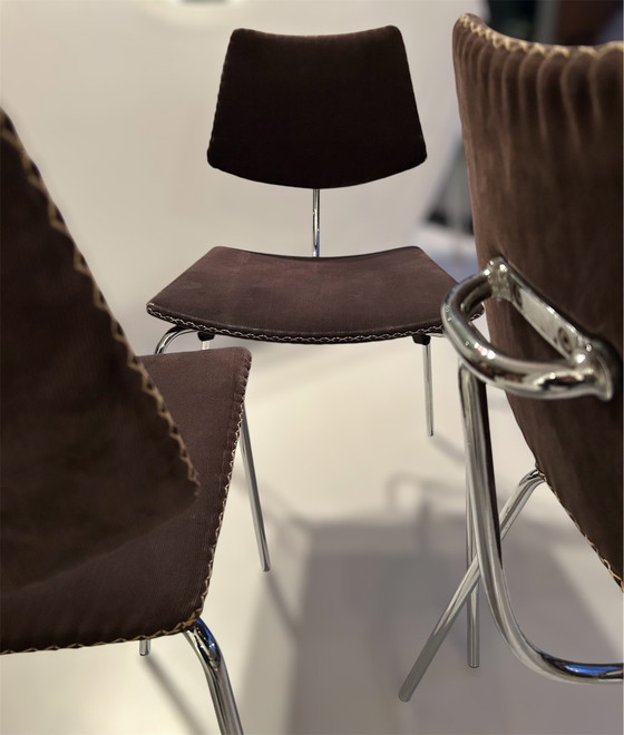 Image 1 of 4 X Dan Form Velvet Chairs