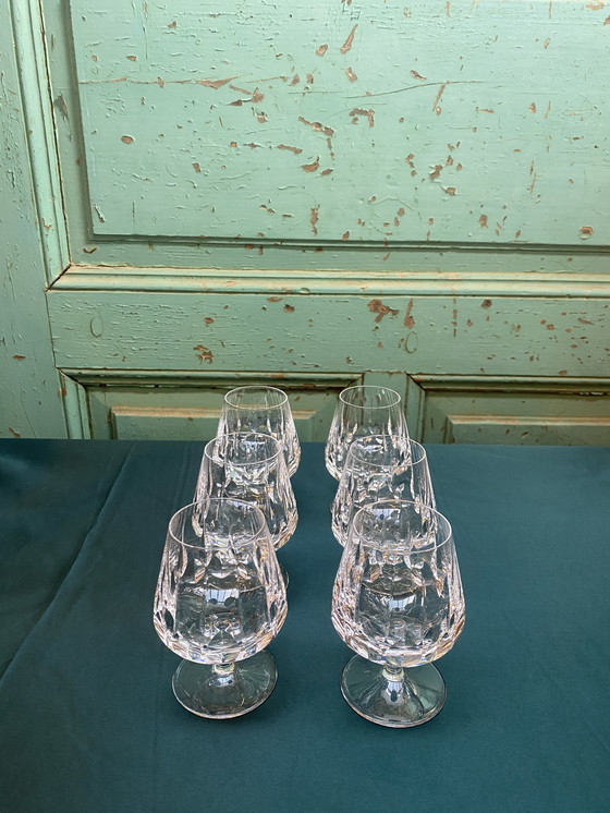 Image 1 of Set Diepgeslepen Kristallen Cognacglazen