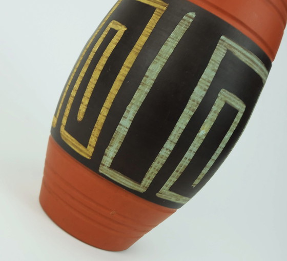 Image 1 of Vaas Duemler & Breiden Model 50/20 Sgraffito En Abstract Decor 1950S 1960S Wgp