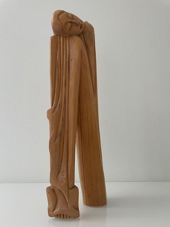 Image 1 of Vintage Balinese Sculpture Resting Woman - 1950/1960