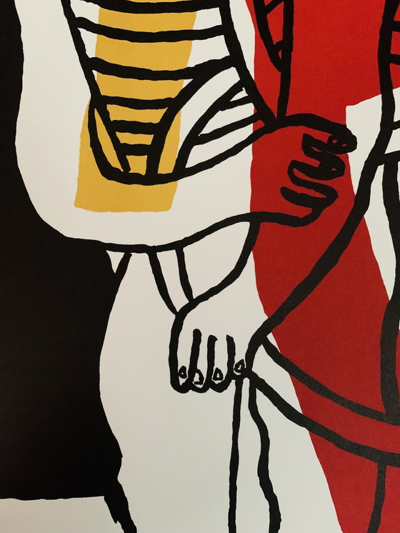 Image 1 of Fernand Léger: “ Le Cycliste, 1948”. Lithografie, Gesigneerd In De Plaat. 
