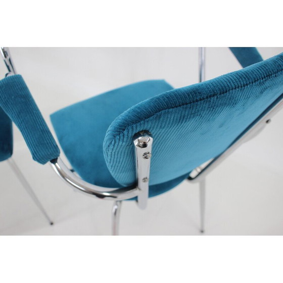 Image 1 of Paar vintage italiaanse corduroy fauteuils, jaren 1960