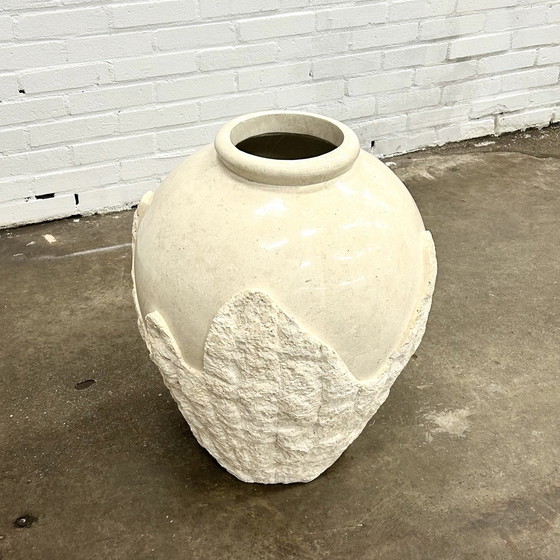 Image 1 of Grote Vintage Mactan Steen Tessellated Vloer Vaas