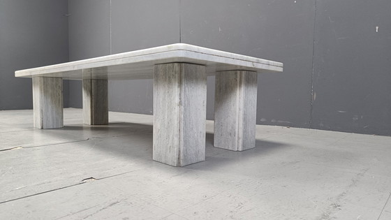 Image 1 of Vintage wit marmeren salontafel, 1970