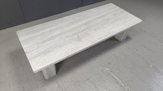Image 1 of Vintage wit marmeren salontafel, 1970