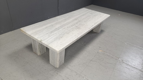 Image 1 of Vintage wit marmeren salontafel, 1970