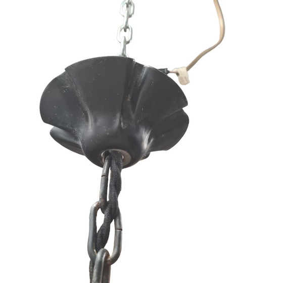 Image 1 of Klein Frans Ronde Metalen Hal Lantaarn, Midden 20E Eeuw