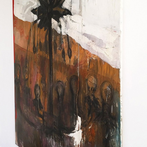 Image 1 of Vintage schilderij "De kroonluchter" door Tibor Cervenak, Verenigd Koninkrijk 2000