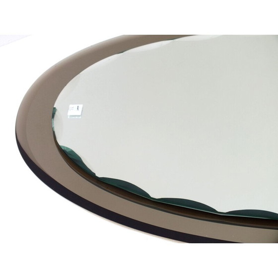 Image 1 of Vintage spiegel 2 glazen kristallen kunstwerk van Fontana Arte, Italië 1950