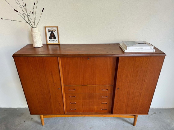 Image 1 of Deense highboard teak en eiken