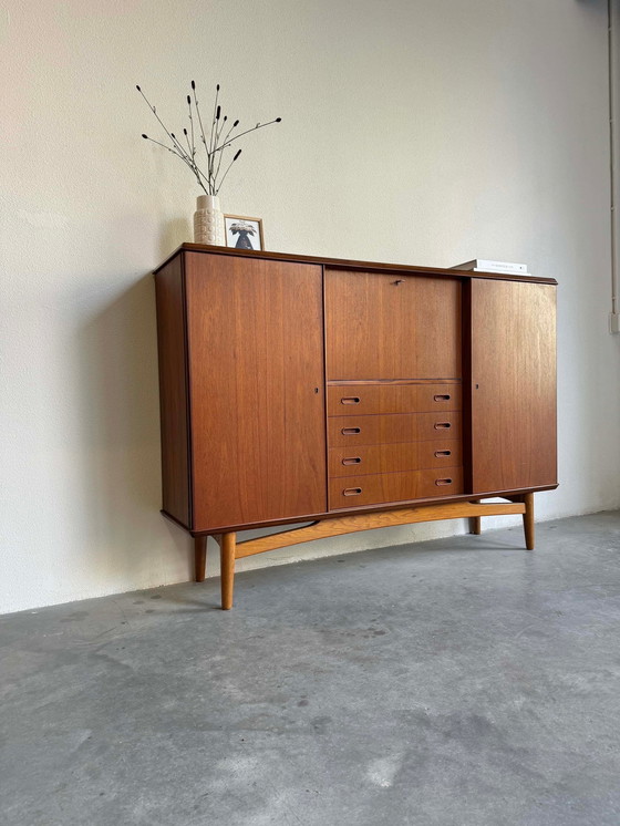 Image 1 of Deense highboard teak en eiken