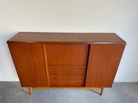 Image 1 of Deense highboard teak en eiken